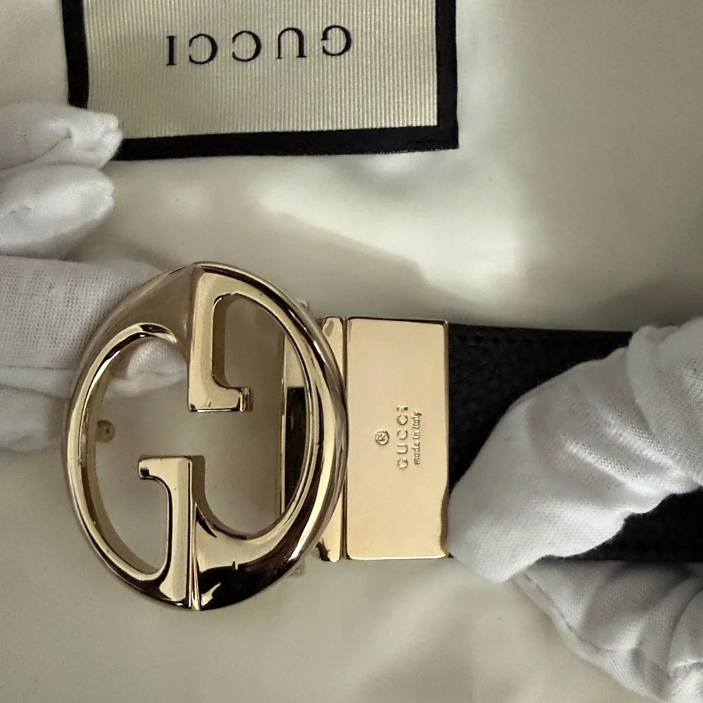 Gucci Reversible Leather Belt-45000-Authentic-NWOT